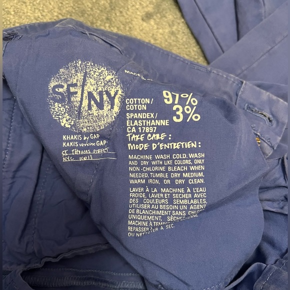 Gap Blue Broken In Straight Khakis Size 00 - Picture 4 of 5
